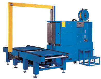 全自動穿劍式打包機產品展示與辦公用品應用